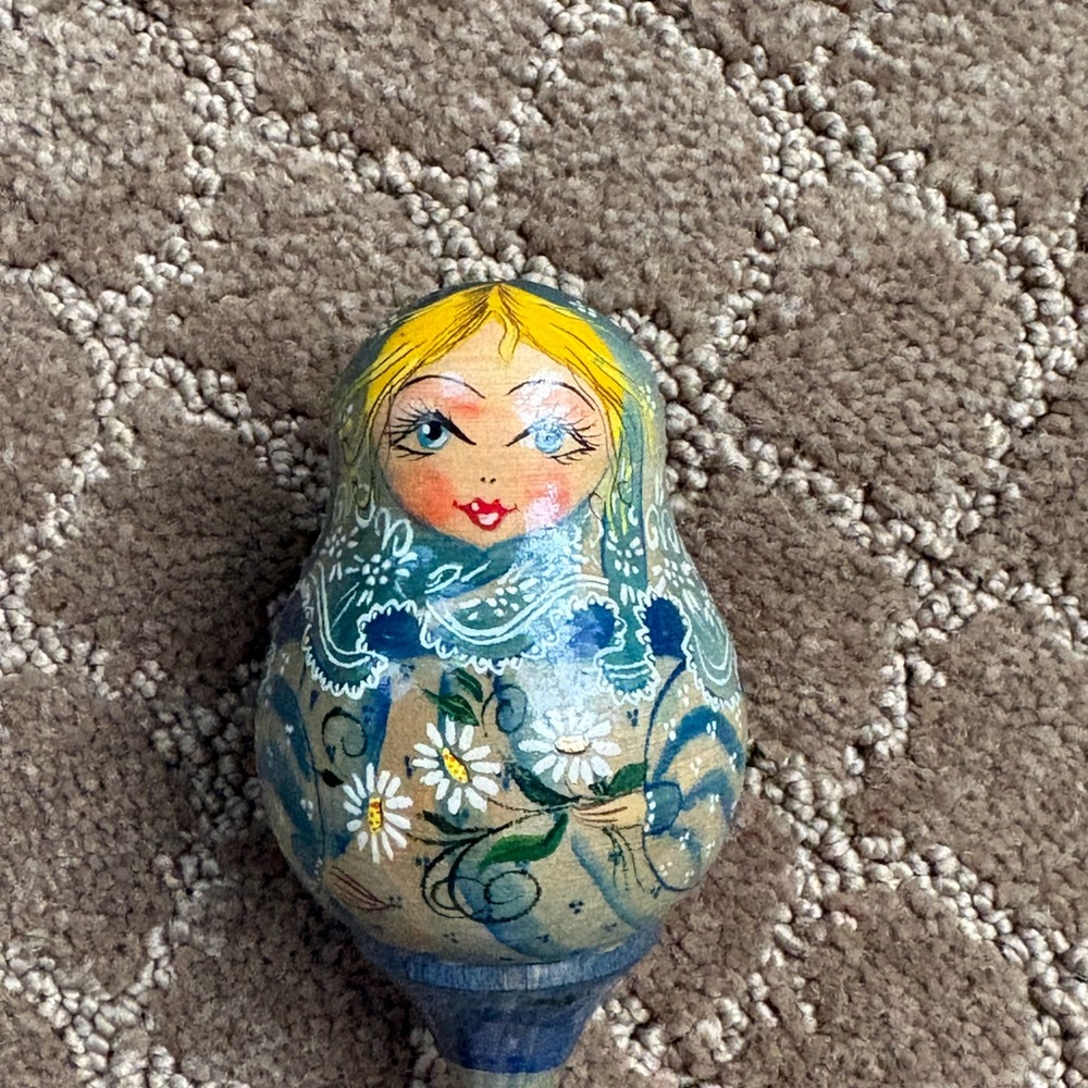 Hand-Painted Russian baby rattle ( decorative only)